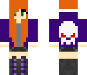 girl with skull hoodie