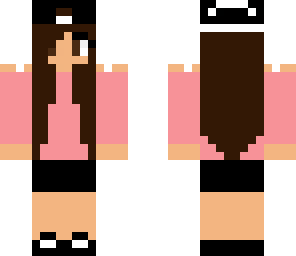 brunette with pink sweater