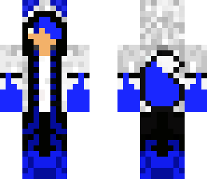 teen with fire fox tail blue