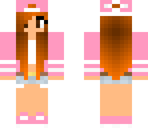 brunette in pink