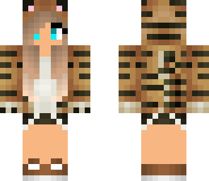 cute tiger girl blue eyes