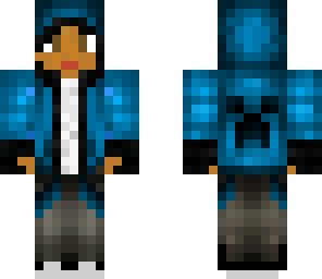 blue hoodie