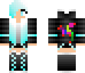 rainbow aqua girl