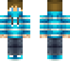 white and blue with headset