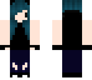 emo blue girl