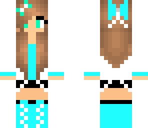 blue and white girl