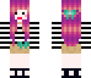 girl with magenta hair