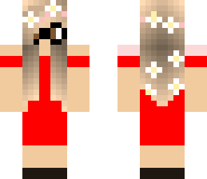 cute nerd girl with red dress