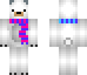 polar bear with scarf