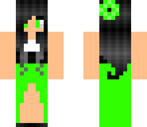 cute green dressed girl