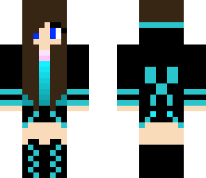 blue and black girl