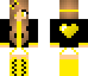 yellow heart girl