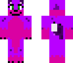 purple and hot pink female wolf