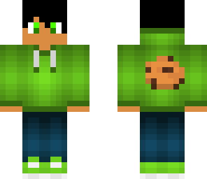 green hoodie