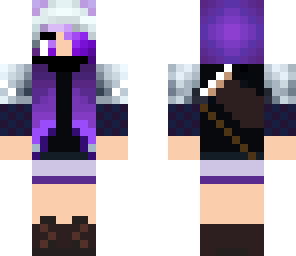 white assasan purple hair