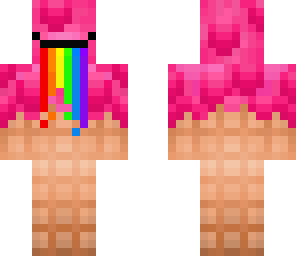 vommiting pink ice cream