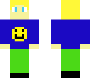 normal blond hair smiley face boy