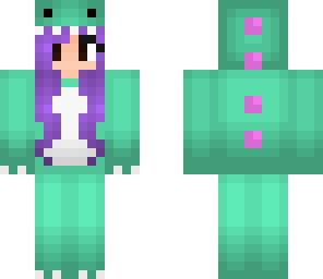 green dino onesie