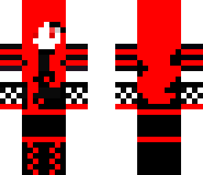 shy red gothic girl