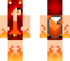 Fire Wolf Girl | Minecraft Skins