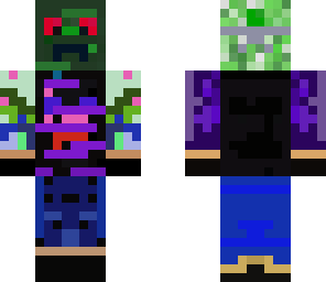 creeper in a creeper's mask