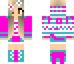 pink an blue girl