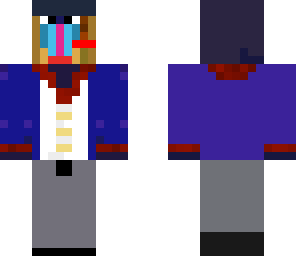 mandrill baboon in a suit