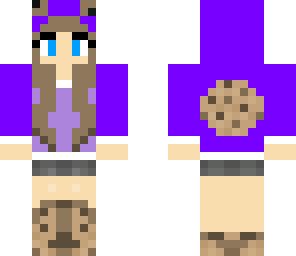 cookie monster girl purple jacket