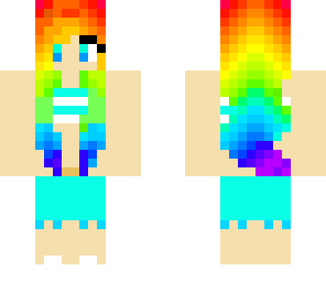 cute rainbow hair girl