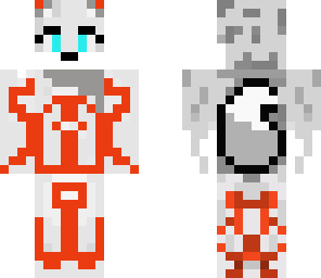 white wolf with strange red markings