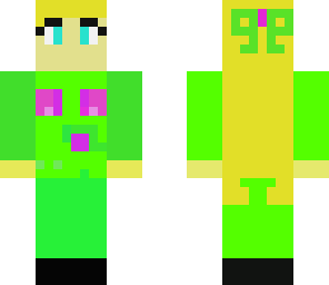 pink and green slime girl