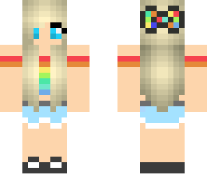 simple rainbow girl