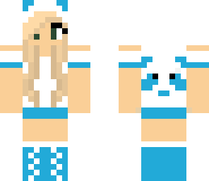 blue panda girl