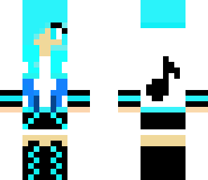 neon blue music note