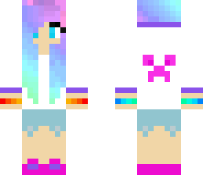 pastel hair creeper girl