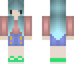 blue haired goat chibi