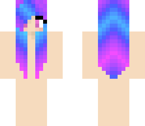 blue and purple ombre hair base