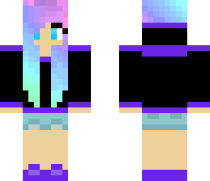 rainbow hair person