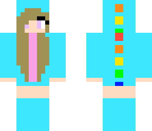 remade rainbow dino girl