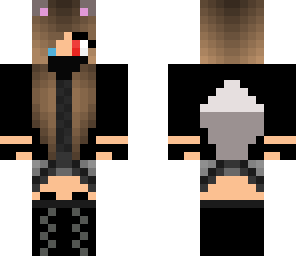 cat ninja with blue and red eye's