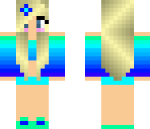 blue ocean beach summer girl