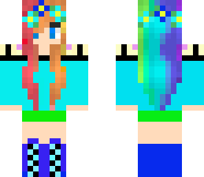 blue flower girl