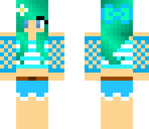 minty beautiful-in-blue girl