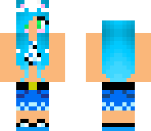 my blue hair girl skin