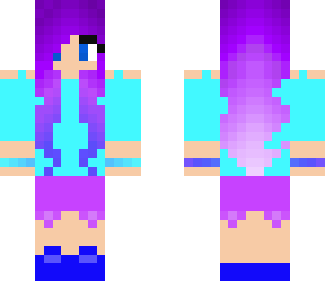 purple and blue girl