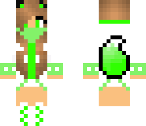 green ninja cat girl