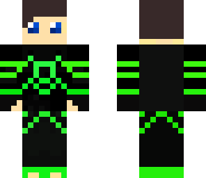 green boy with blue eyes