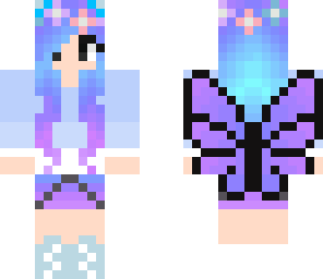 blue and purple fairy girl