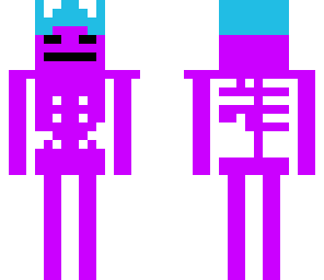 purple skelenton with dimond armor