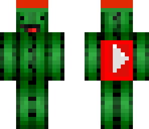 cactus santa hat with youtuber logo on back